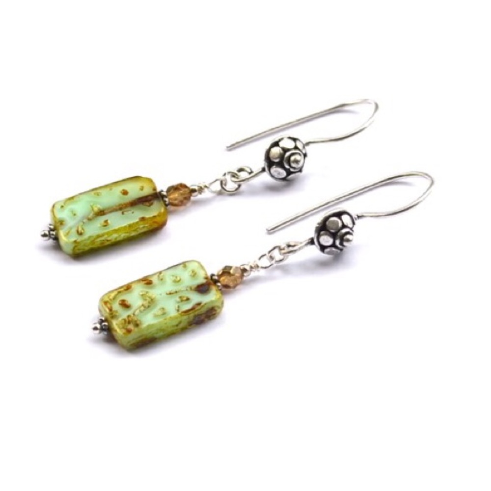 Boho gypsy trinket Earrings sterling silver
